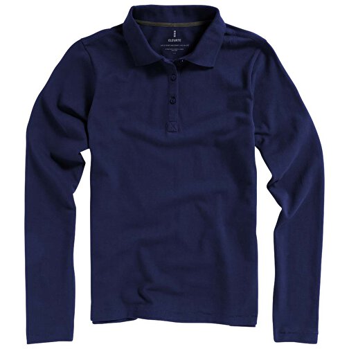 Oakville Langarm Poloshirt Für Damen , navy, Piqué Strick 100% BCI Baumwolle, 200 g/m2, XL, , Bild 17