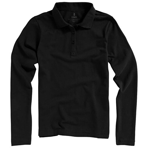 Oakville Langarm Poloshirt Für Damen , schwarz, Piqué Strick 100% BCI Baumwolle, 200 g/m2, L, , Bild 26