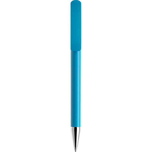 Prodir DS3 TPC Twist Kugelschreiber , Prodir, cyanblau, Kunststoff/Metall, 13,80cm x 1,50cm (Länge x Breite), Bild 1