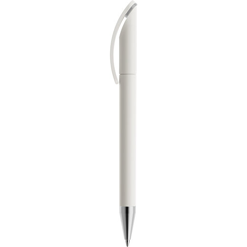 Prodir DS3 TMS Twist Kugelschreiber , Prodir, weiß/grau, Kunststoff/Metall, 13,80cm x 1,50cm (Länge x Breite), Bild 2