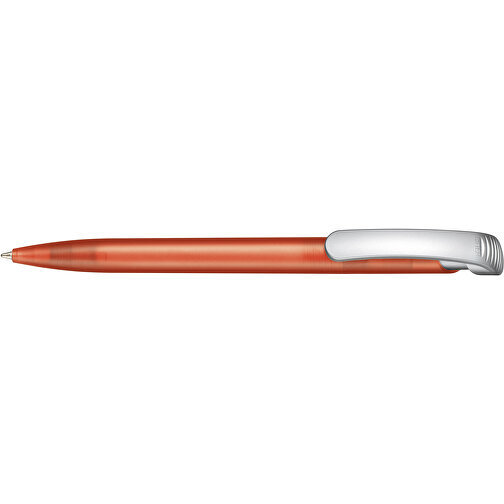 Kugelschreiber Clear Frozen SI , Ritter-Pen, flamingo-frost/silber, ABS-Kunststoff, 14,80cm (Länge), Bild 3