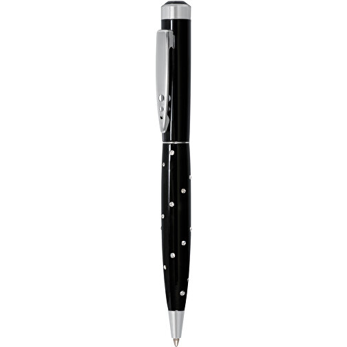 Kugelschreiber MOSCOW , schwarz, silber, Messing, 20,50cm x 3,30cm x 8,30cm (Länge x Höhe x Breite), Bild 1