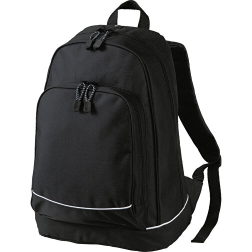 Daypack CITY , Halfar, schwarz, Polyester 600d 300d, 17,00cm x 42,00cm x 28,50cm (Länge x Höhe x Breite), Bild 1