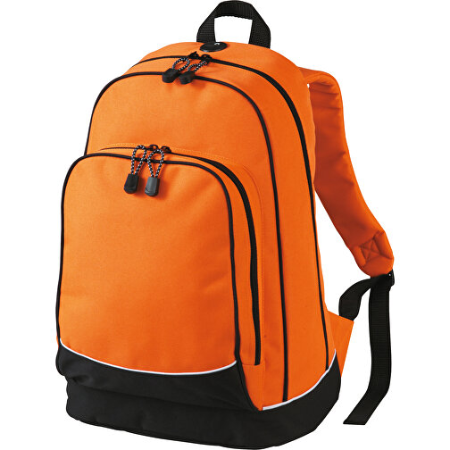 Daypack CITY , Halfar, orange, Polyester 600d 300d, 17,00cm x 42,00cm x 28,50cm (Länge x Höhe x Breite), Bild 1