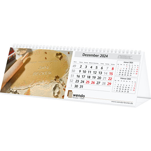 Kalender MagicPix Table Quer Bestseller , hellgrau, rot, Weißes, seidenmattes Bilderdruckpapier 170 g/m², Chromosulfatkarton-Rückwand, 10,50cm x 29,70cm (Länge x Breite), Bild 1