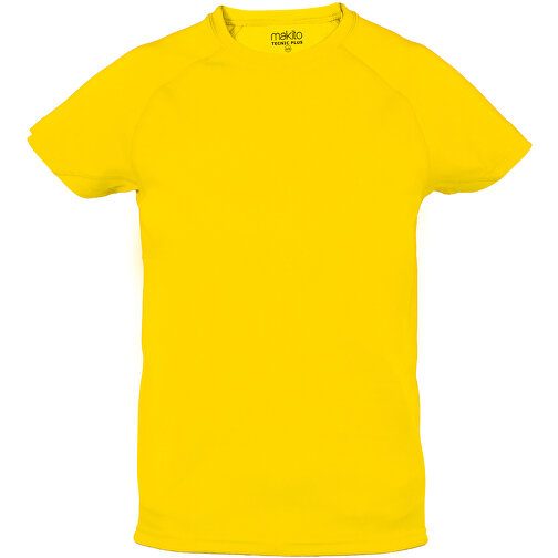 Kinder T-Shirt Tecnic Plus , gelb, 100% Polyester 135 g/ m2, 6-8, , Bild 1