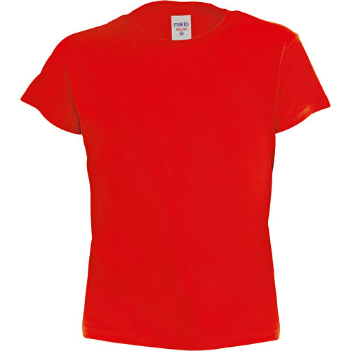 Kinder Farbe T-Shirt Hecom , rot, 100% Baumwolle Ring Spun, Single Jersey 135 g/ m2, 4-5, , Bild 1