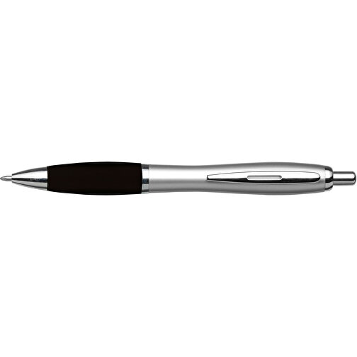 Kugelschreiber Aus Kunststoff Cardiff , schwarz, ABS, Plastik, AS, Stahl, 14,00cm (Höhe), Bild 3
