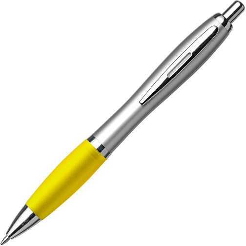 Kugelschreiber Aus Kunststoff Cardiff , gelb, ABS, Plastik, AS, Stahl, 14,00cm (Höhe), Bild 2