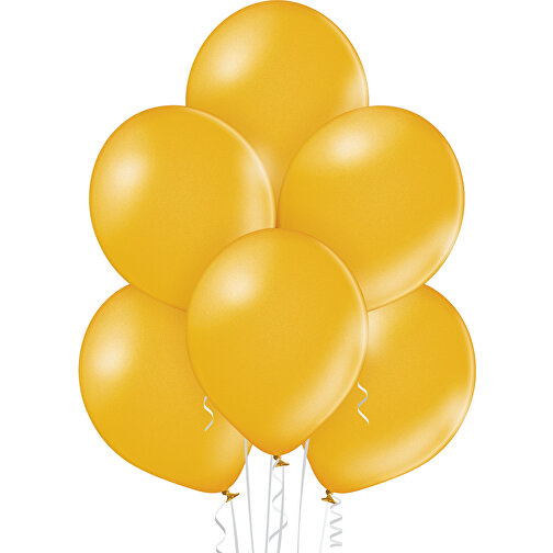 Luftballon 100-110cm Umfang , gold metallic, Naturlatex, 33,00cm x 36,00cm x 33,00cm (Länge x Höhe x Breite), Bild 2