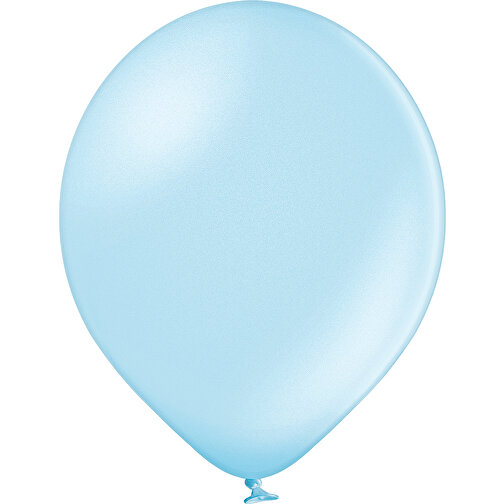 Luftballon 100-110cm Umfang , hellblau metallic, Naturlatex, 33,00cm x 36,00cm x 33,00cm (Länge x Höhe x Breite), Bild 1