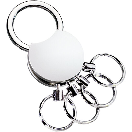 Schlüsselanhänger RE98-MULTI , Re98, silber, Metall, 6,30cm x 0,80cm x 2,60cm (Länge x Höhe x Breite), Bild 1