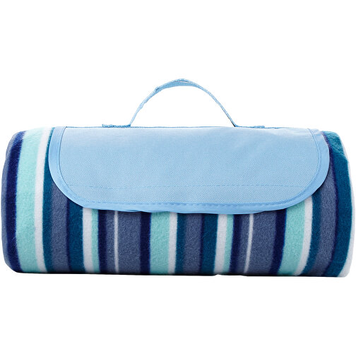 Riviera Picknickdecke , weiß / blau, Polyester Fleece, 33,00cm x 7,00cm x 18,00cm (Länge x Höhe x Breite), Bild 5