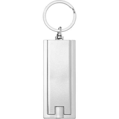 Castor LED-Schlüssellicht , silber, ABS Kunststoff, 6,00cm x 0,50cm x 2,50cm (Länge x Höhe x Breite), Bild 2