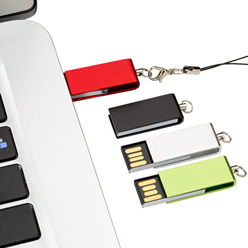 USB-Stick REVERSE 2GB , Promo Effects MB , grün MB , 2 GB , Kunststoff/Metall MB , 3 - 10 MB/s MB , 3,20cm x 0,60cm x 1,20cm (Länge x Höhe x Breite), Bild 5