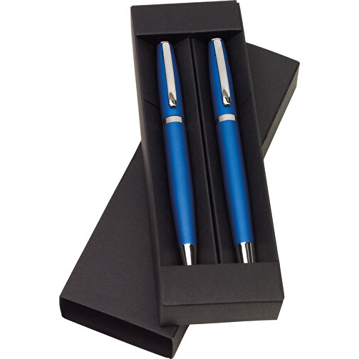 Schreibset ALPHABET , blau, Aluminium, 17,70cm x 2,20cm x 5,80cm (Länge x Höhe x Breite), Bild 1