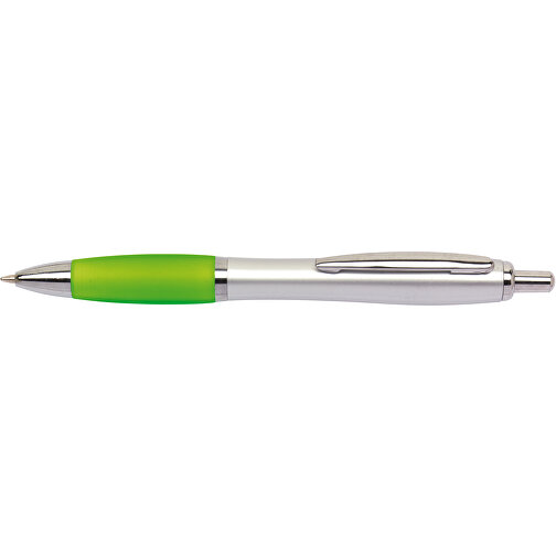 Kugelschreiber SWAY , apfelgrün, silber, Kunststoff / Stahl, 14,00cm (Länge), Bild 3