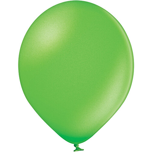 Metallicluftballon , mittelgrün, Naturkautschuk, , Bild 1