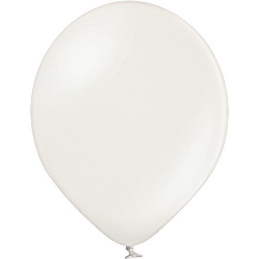 Metallicluftballon , weiss, Naturkautschuk, , Bild 1