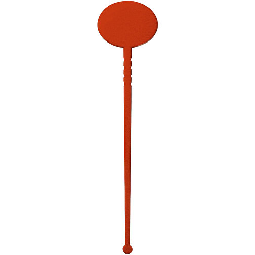 Cocktail-Rührstab 'Oval' , standard-rot, Kunststoff, 18,70cm x 0,20cm x 4,40cm (Länge x Höhe x Breite), Bild 1
