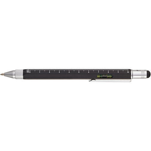TROIKA Multitasking-Kugelschreiber CONSTRUCTION , Troika, schwarz, Messing, 15,00cm x 1,30cm x 1,10cm (Länge x Höhe x Breite), Bild 3