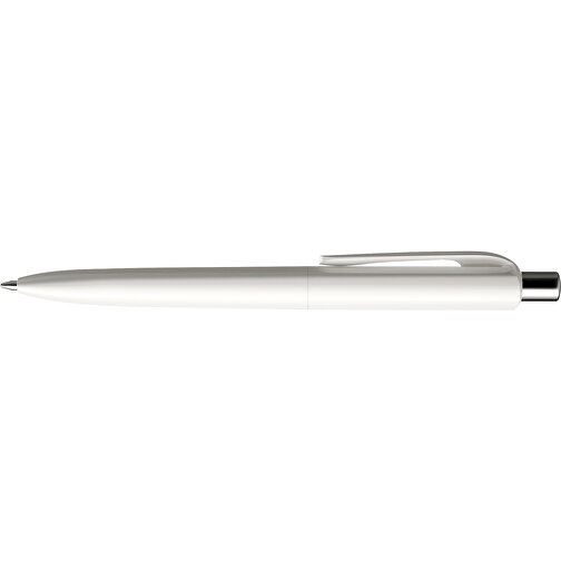 Prodir DS8 PPP Push Kugelschreiber , Prodir, weiß/silber poliert, Kunststoff/Metall, 14,10cm x 1,50cm (Länge x Breite), Bild 5