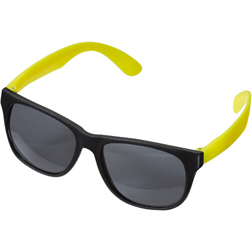 Sonnenbrille Neon UV400 , schwarz / gelb, PP & Polycarbonat, 14,50cm x 4,80cm x 14,50cm (Länge x Höhe x Breite), Bild 1