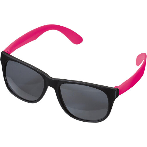 Sonnenbrille Neon UV400 , schwarz / rosé, PP & Polycarbonat, 14,50cm x 4,80cm x 14,50cm (Länge x Höhe x Breite), Bild 1