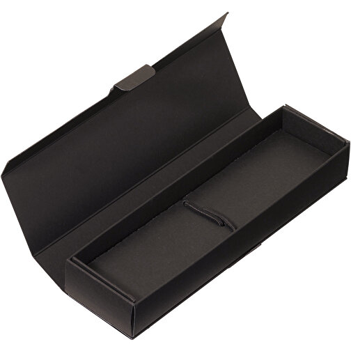 Karton-Geschenkverpackung , schwarz, Karton, 17,00cm x 2,90cm x 5,00cm (Länge x Höhe x Breite), Bild 1
