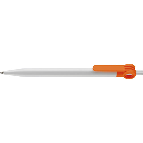 Kugelschreiber Futurepoint Hardcolour , weiss / orange, ABS, 14,50cm (Länge), Bild 3