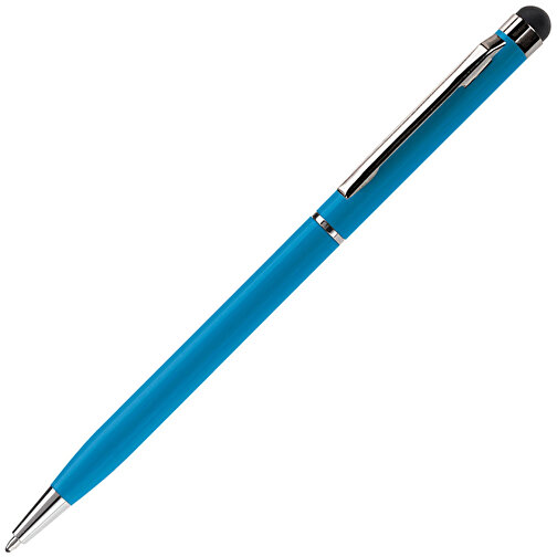 Kugelschreiber Mit Touch , blau, Aluminium, 13,60cm (Länge), Bild 2
