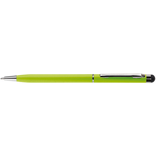 Kugelschreiber Mit Touch , hellgrün, Aluminium, 13,60cm (Länge), Bild 3