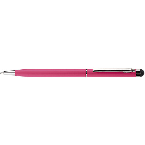 Kugelschreiber Mit Touch , dunkelrosé, Aluminium, 13,60cm (Länge), Bild 3