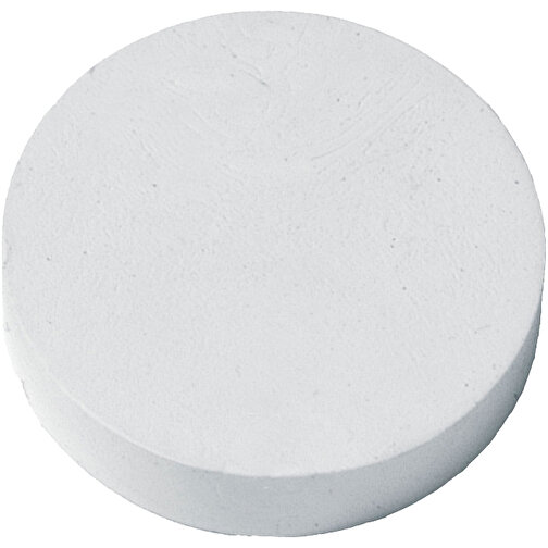 Radiergummi 'Rund' , weiß, Kunststoff, 0,70cm (Höhe), Bild 1