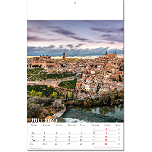 Kalender 'Destinationer' i format 24 x 37,5 cm, med foldede sider, Billede 8