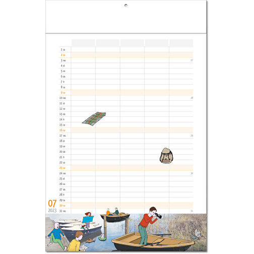 Calendario 'Family Planner' in formato 24 x 37,5 cm, con pagine piegate, Immagine 8