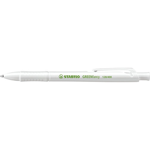 STABILO GREENfancy Kugelschreiber , Stabilo, weiss, Bio-Plastik, 14,50cm x 1,40cm x 1,20cm (Länge x Höhe x Breite), Bild 3