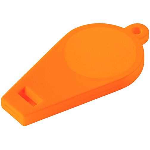 Pfeife 'Schlüsselanhänger' , standard-orange, Kunststoff, 8,00cm x 0,80cm x 4,00cm (Länge x Höhe x Breite), Bild 1