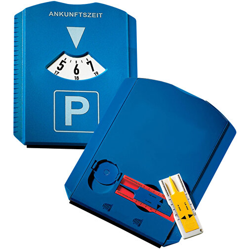Parkscheibe 'Profi' , blau, Kunststoff, 15,50cm x 0,70cm x 11,90cm (Länge x Höhe x Breite), Bild 1