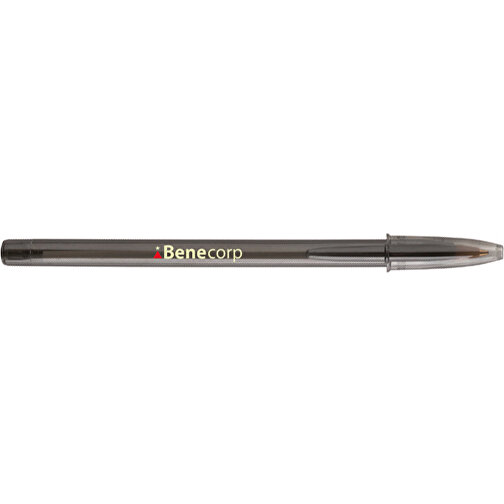 BIC® Style Clear Kugelschreiber , BiC, transparent dunkelgrau, Kunststoff, 14,90cm x 1,20cm (Länge x Breite), Bild 3