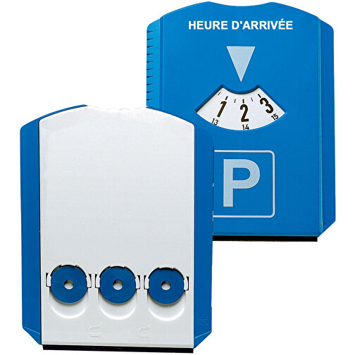 Parkscheibe 'Prime' Mit Chips , blau/weiss, Kunststoff, 15,50cm x 0,70cm x 11,90cm (Länge x Höhe x Breite), Bild 1