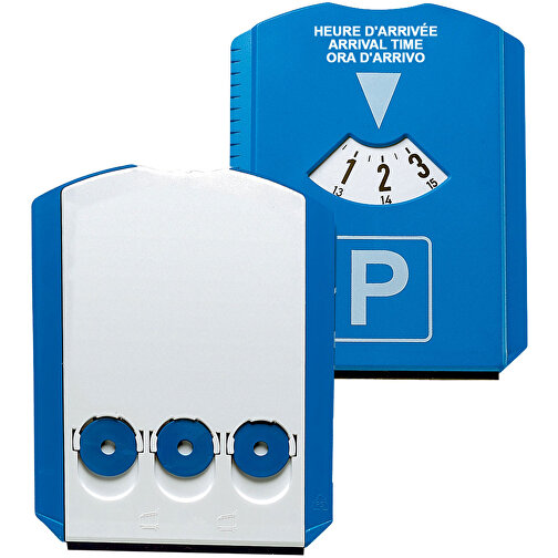 Parkscheibe 'Prime' Mit Chips , blau/weiß, Kunststoff, 15,50cm x 0,70cm x 11,90cm (Länge x Höhe x Breite), Bild 1