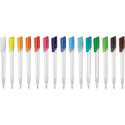Kugelschreiber TWISTER FROZEN , Ritter-Pen, mango-gelb/weiss, ABS-Kunststoff, 14,50cm (Länge), Bild 4
