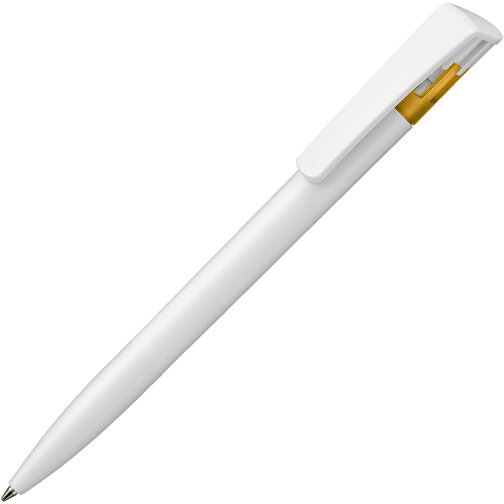 Kugelschreiber All-Star SF , Ritter-Pen, mango-gelb/weiss, ABS-Kunststoff, 14,70cm (Länge), Bild 2