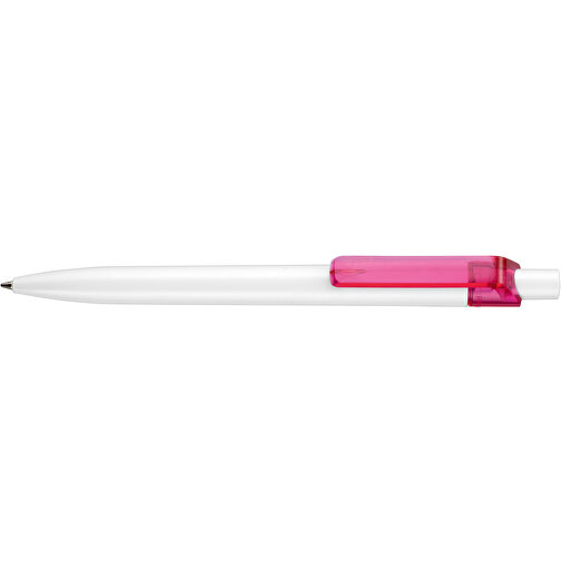 Kugelschreiber Insider ST , Ritter-Pen, magenta/weiss, ABS-Kunststoff, 14,20cm (Länge), Bild 3