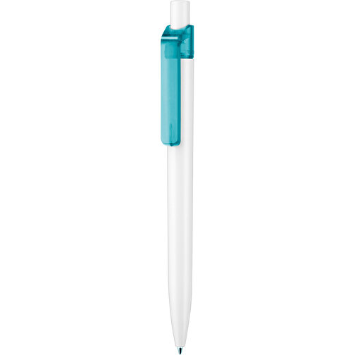 Kugelschreiber Insider ST , Ritter-Pen, türkis/weiß, ABS-Kunststoff, 14,20cm (Länge), Bild 1