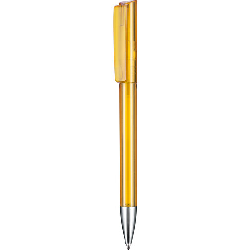 Kugelschreiber GLORY TRANSPARENT , Ritter-Pen, sonnenblumengelb, ABS-Kunststoff, Messing, 14,20cm (Länge), Bild 1