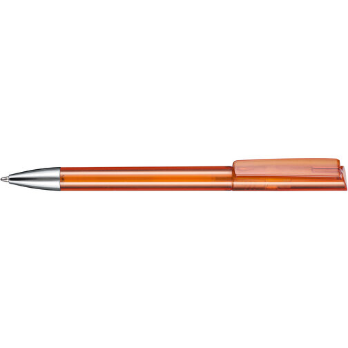 Kugelschreiber GLORY TRANSPARENT , Ritter-Pen, flamingo, ABS-Kunststoff, Messing, 14,20cm (Länge), Bild 3