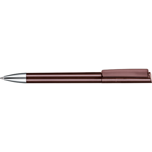 Kugelschreiber GLORY TRANSPARENT , Ritter-Pen, rubin-rot, ABS-Kunststoff, Messing, 14,20cm (Länge), Bild 3