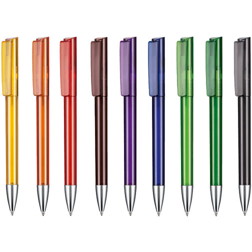 Kugelschreiber GLORY TRANSPARENT , Ritter-Pen, limonen-grün, ABS-Kunststoff, Messing, 14,20cm (Länge), Bild 4